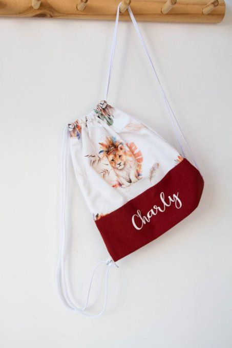 Sac à dos lion terracotta en stock