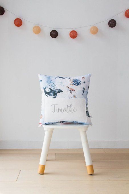 Coussin range tétine et doudou ocean en stock - Copie
