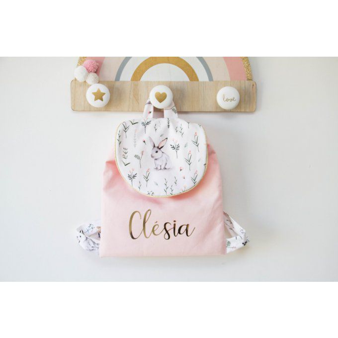 Cartable  lapin rose